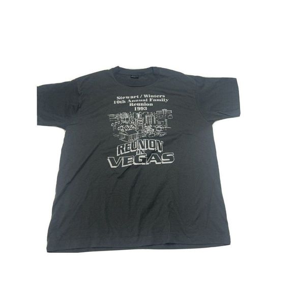Stewart Winter Las Vegas Family Reunion Black Vintage T Shirt Mens Size XL - Picture 1 of 7